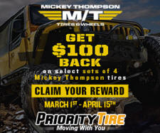 Mickey Thompson Tire Rebate @PriorityTire | $100 BACK on set of 4 select tires